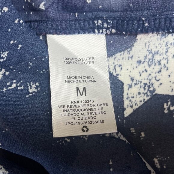 Wallflower Womens Star & Stripes Kimono Cardigan Patriotic Blue Size Medium - Picture 6 of 7